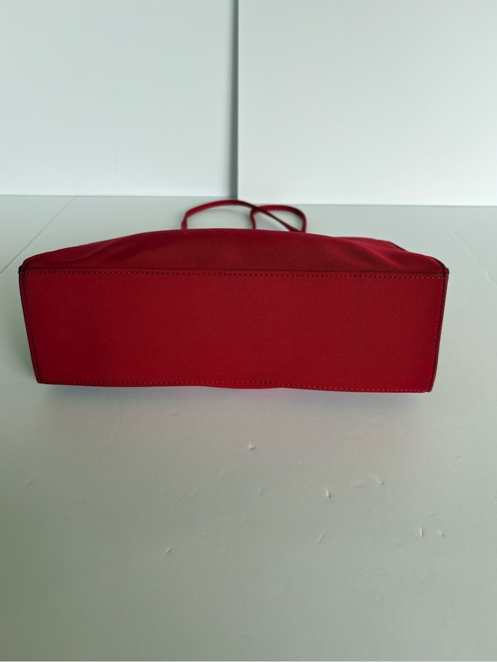 Y2K 90s Esprit Red Nylon Top Handle Shoulder Tote Bag Minimalist Retro Chic VTG - Picture 9 of 15